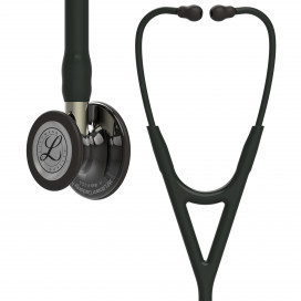Littmann Cardiology IV Stethoscope, High Polish Smoke-Finish Chestpiece, Black Tube, Champagne Stem and Black Heads, 6204
